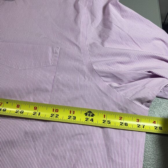 LRL RALPH LAUREN Button Shirt Classic Fit Stretch Long Sleeve Pocket Men 18 Pink - Picture 6 of 11